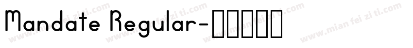 Mandate Regular字体转换